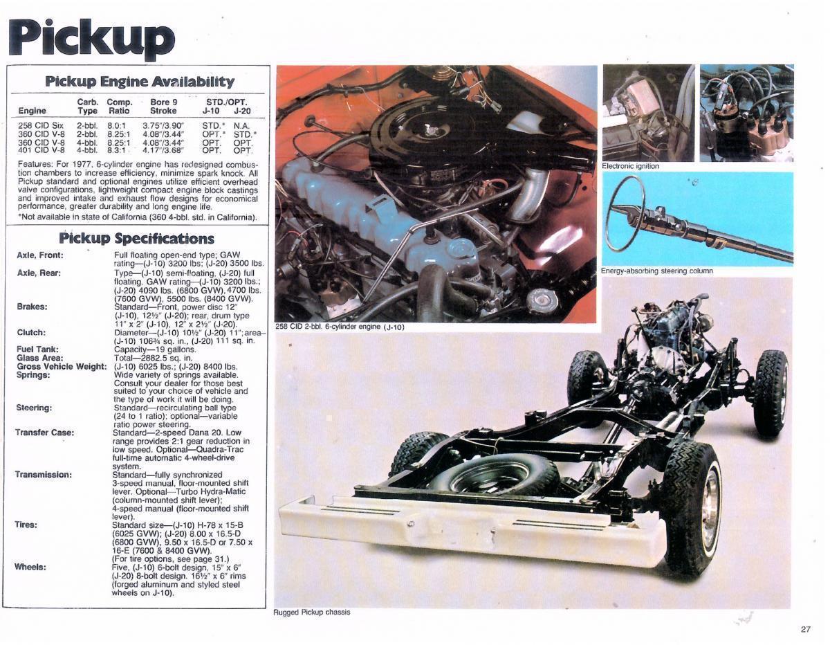 1977 Jeep pickup specifications